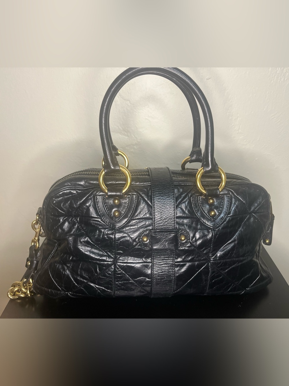 Marc Jacobs Bag - Black Quilted Patchwork Venetia - Vintage Y2K - Picture 2 of 5
